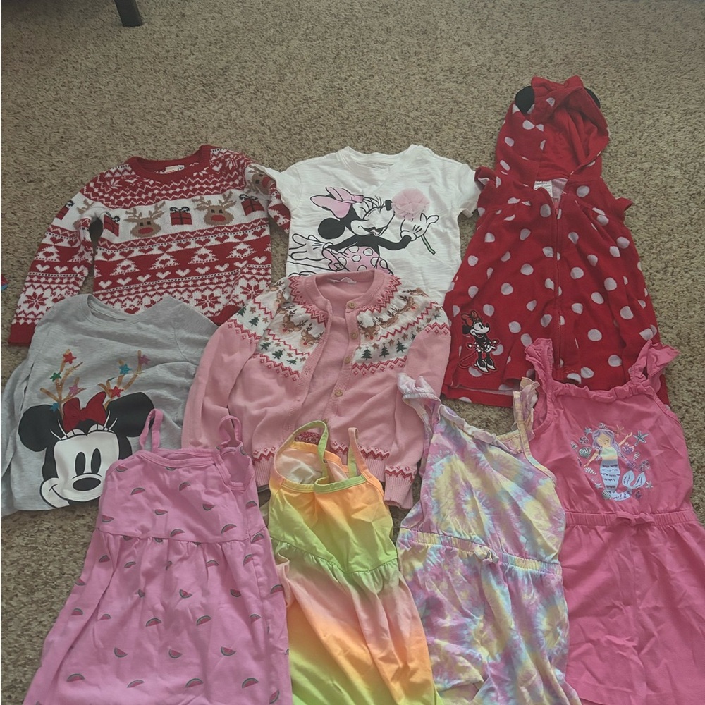 Large Lot/Bundle of Toddler Girl Clothes Sizes 3t-7